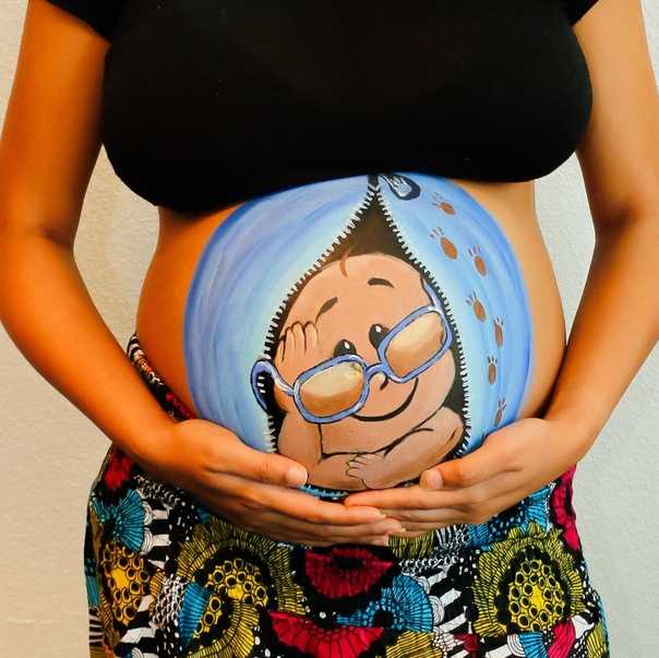 Боди-арт беременных — рисуем на животике!