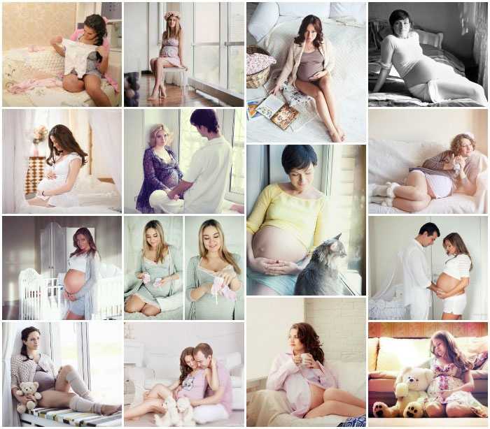 Фотосессия беременных с мужем – в студии, дома, новогодняя, идеи, зимняя, образы