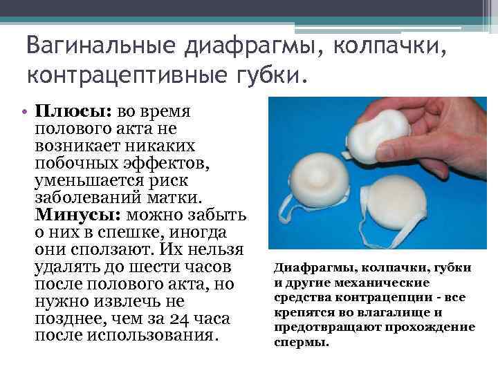 Женский контрацептивный колпачок, инструкция по применению