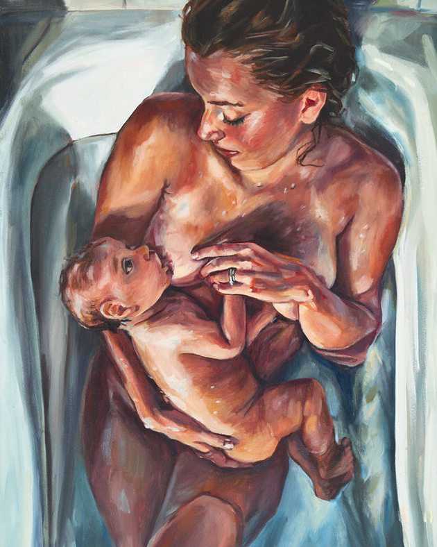 Роды и материнство. Естественное материнство. Рождение ребенка живопись.