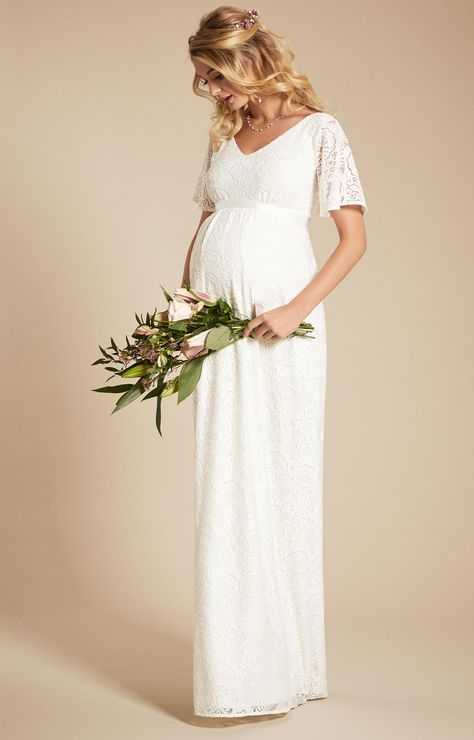 Короткие свадебные платья для беременных: особенности выбора для невест